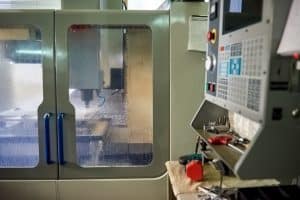 CNC machine in action